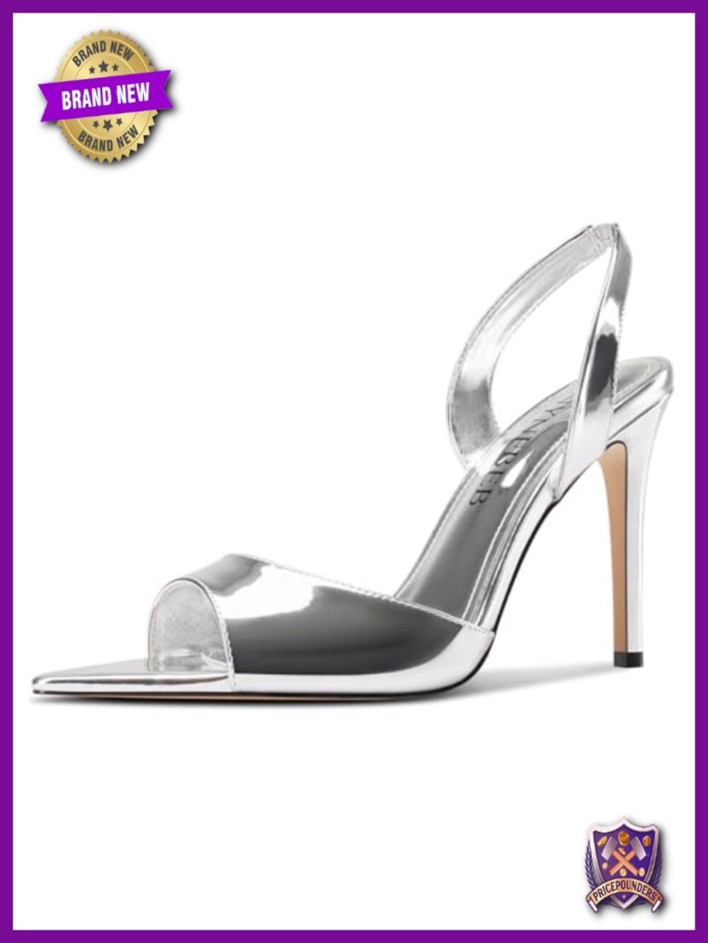 Patent Leather Stiletto Heel Open Toe Sandals Slingback Prom Wedding Heels